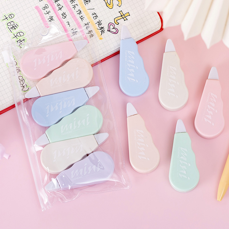Correction Tape Roller - 6 adet/takım sevimli makaron renk düzeltme