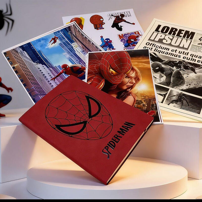 Journal Leather Hardcover - Örümcek adam A5 Pu Deri Defter