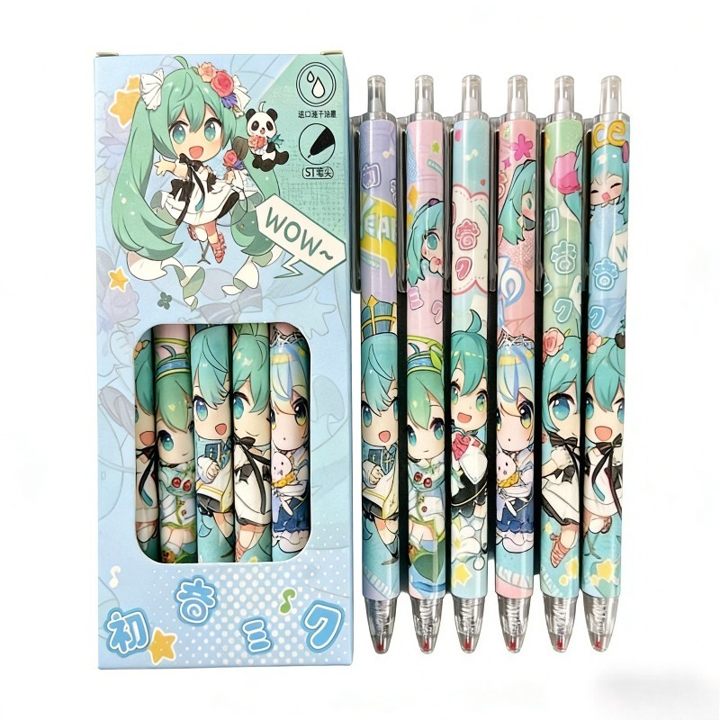 Gel Ink Pen Set - Hatsune Miku çabuk kuruyan jel kalem