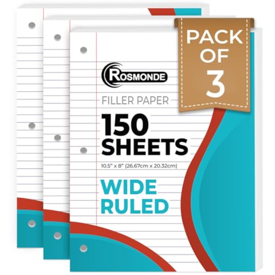 Paper Punch 3 Hole - Geçmeli Defter Kağıdı, 450 Yaprak, 8