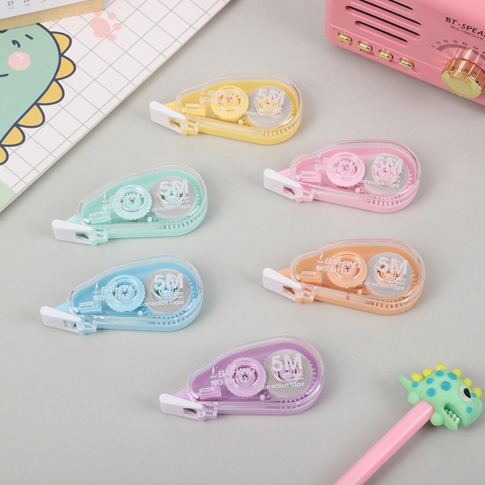 Correction Tape Roller - 6 adet/takım Torbalı Macaron Düzeltme Bandı