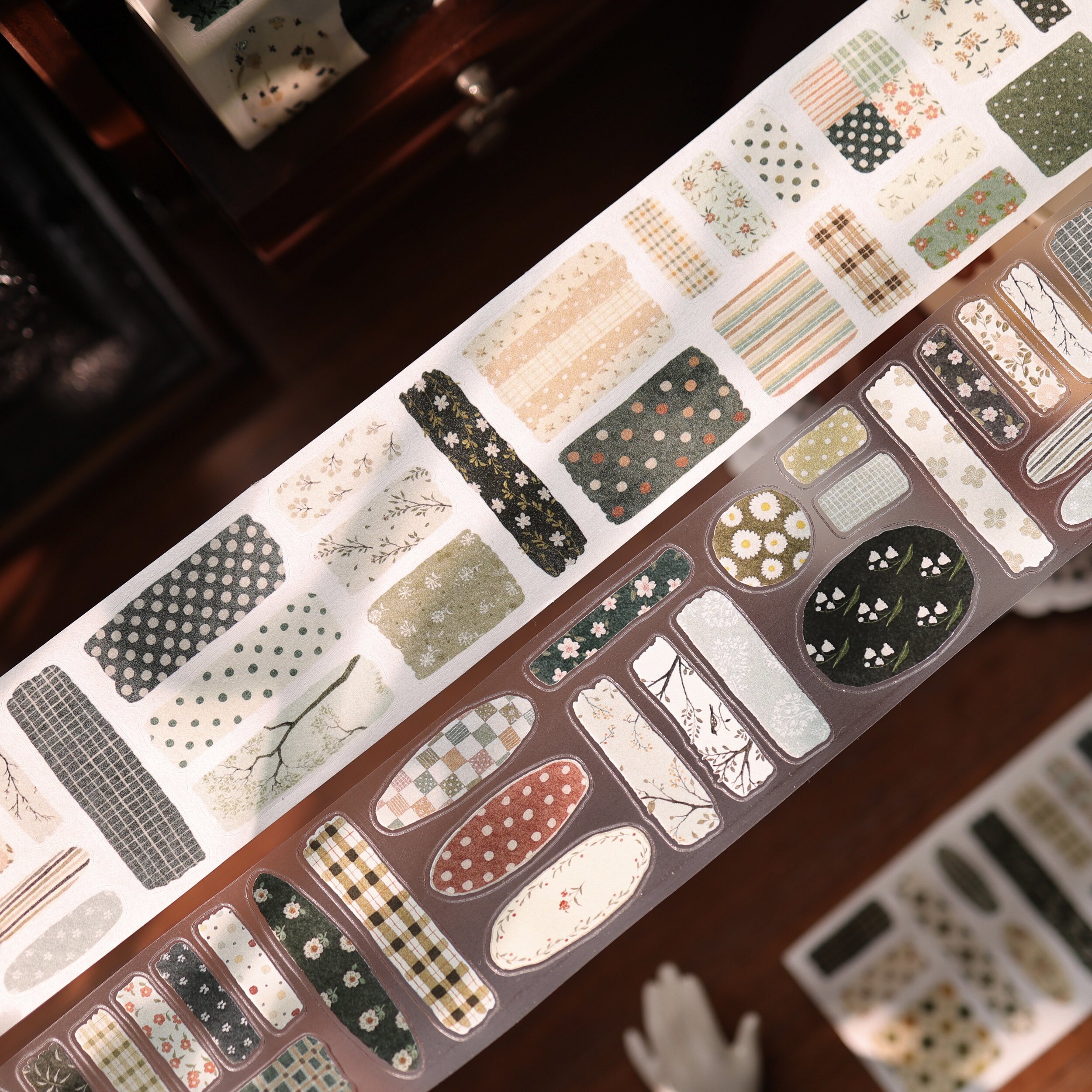 Washi Tape Set - YiEr Studio Vintage Çiçekli Patchwork Washi