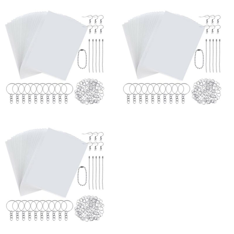 Paper Punch 3 Hole - 3 Set Shrinky Sanat Kağıdı Isıyla