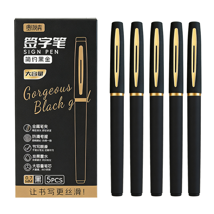 Office Stationery Supply Business - 5 adet/paket Büyük Kapasiteli Jel Kalem