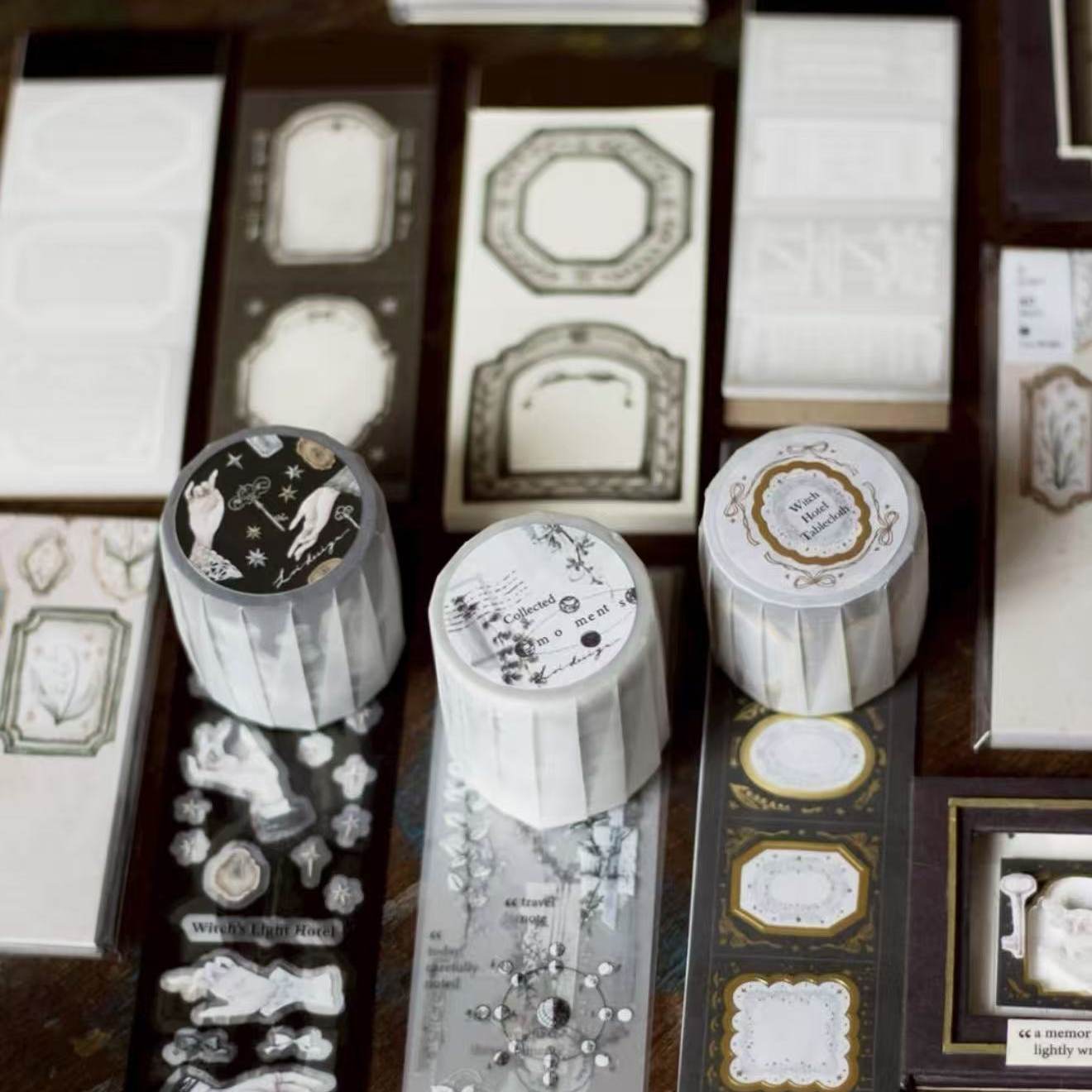 Washi Tape Set - Loidesign Vintage Cadı Işığı Otel Washi