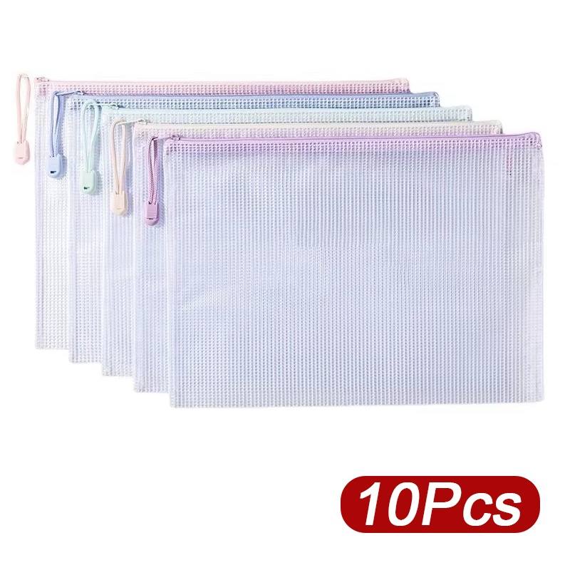 Stationery Supplier - 5-30 adet Fermuarlı Örgü Çanta A4/A5