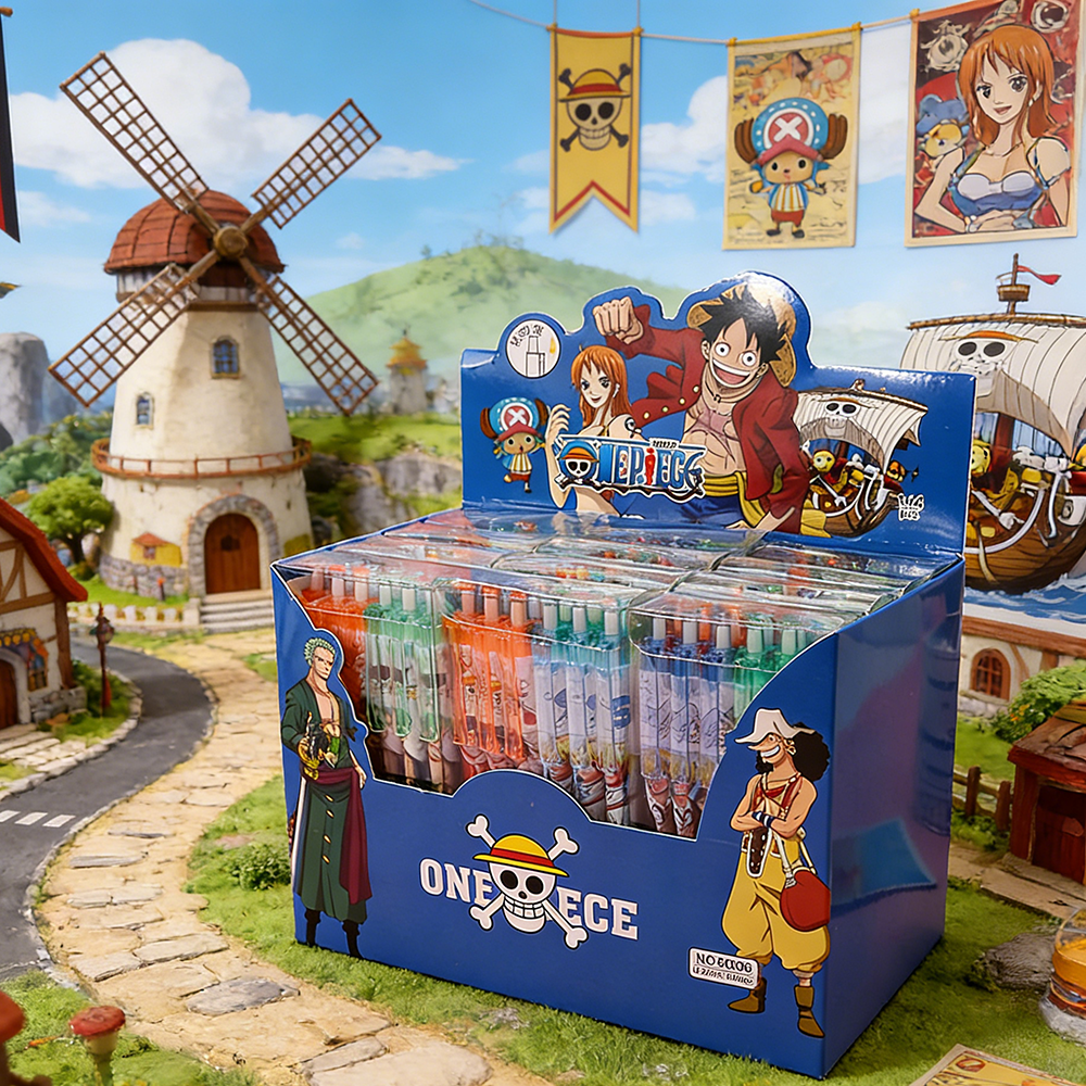 Gel Ink Pen Set - 4/12/24 adet Anime tek parça siyah