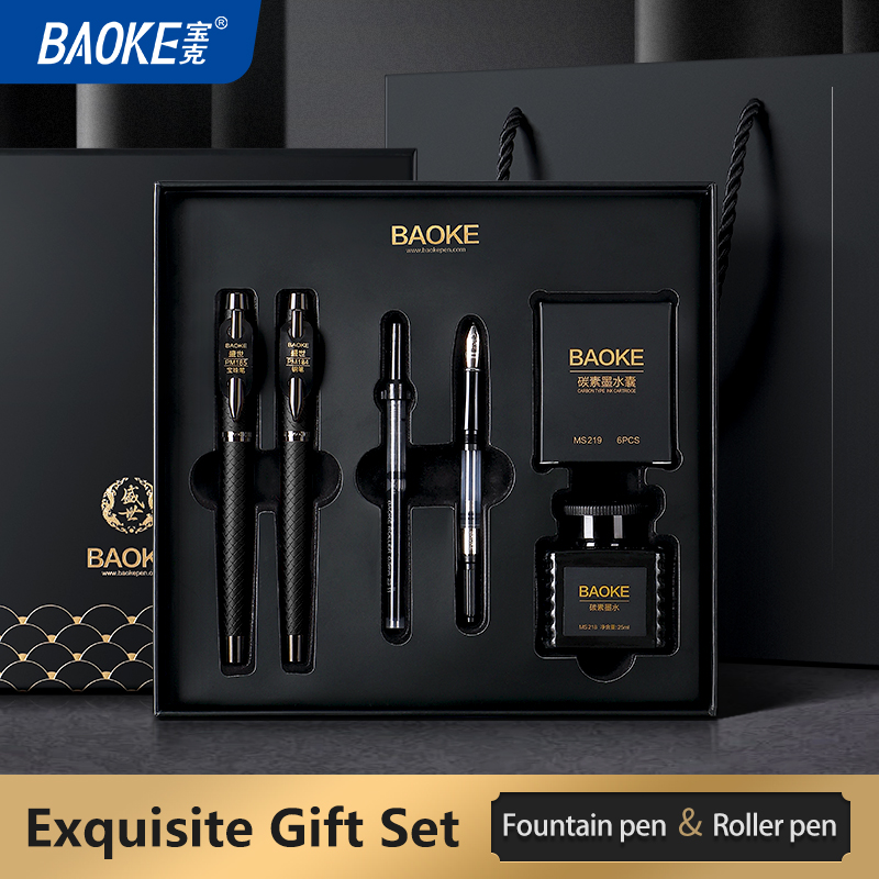 Calligraphy Ink Bottle - BAOKE T18/T19/T20 Siyah Gri Dolma Kalem