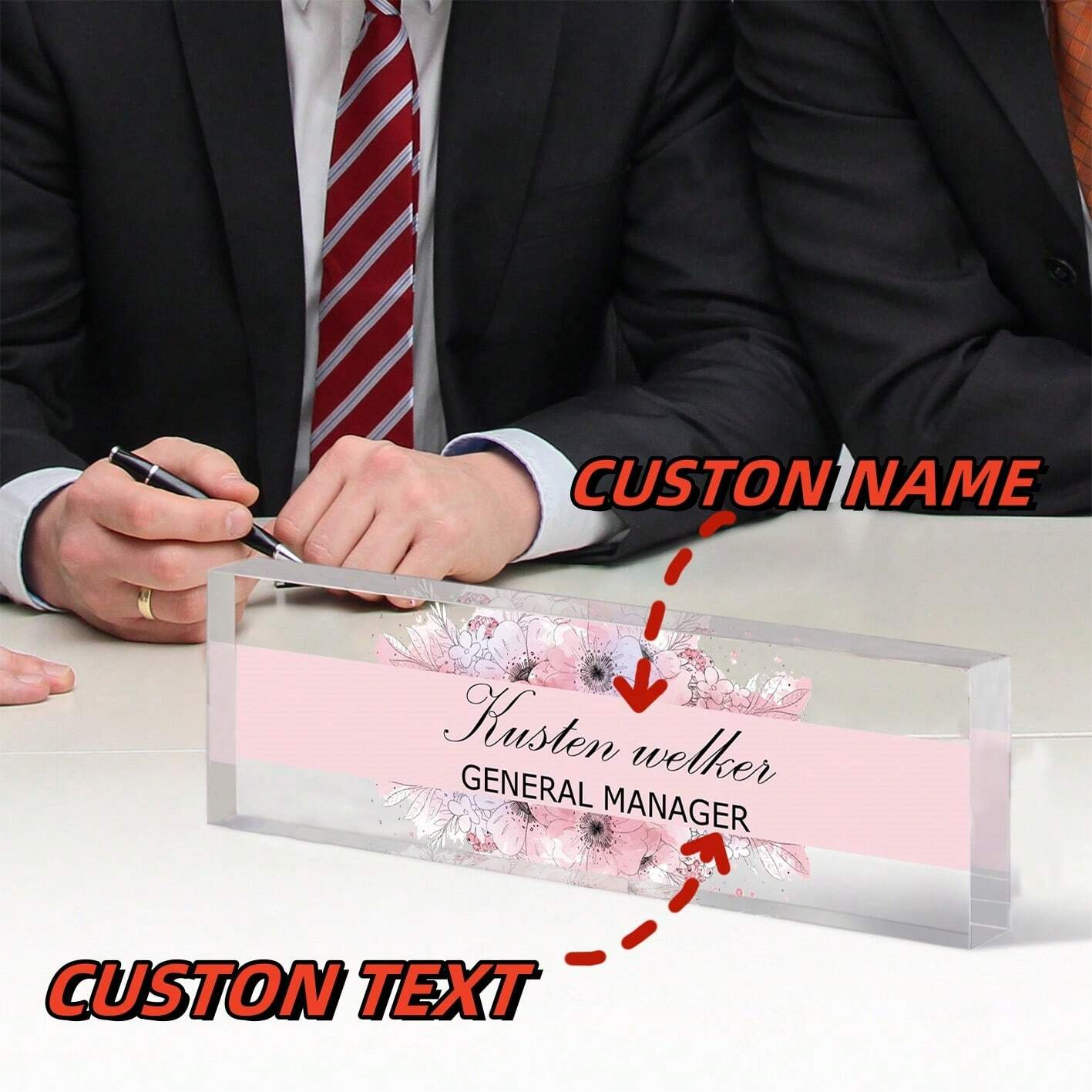 Desk Name Plate - 20*6CM Kişiselleştirilmiş Akrilik Masa İsimliği, 21