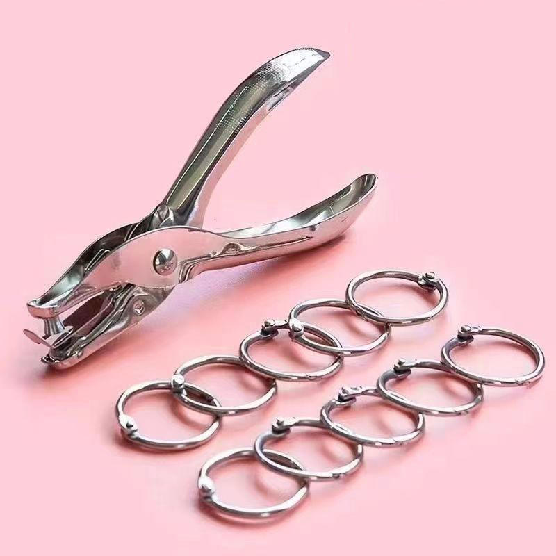 Paper Punch 3 Hole - El Tipi Metal Kırtasiye Yuvarlak Delik