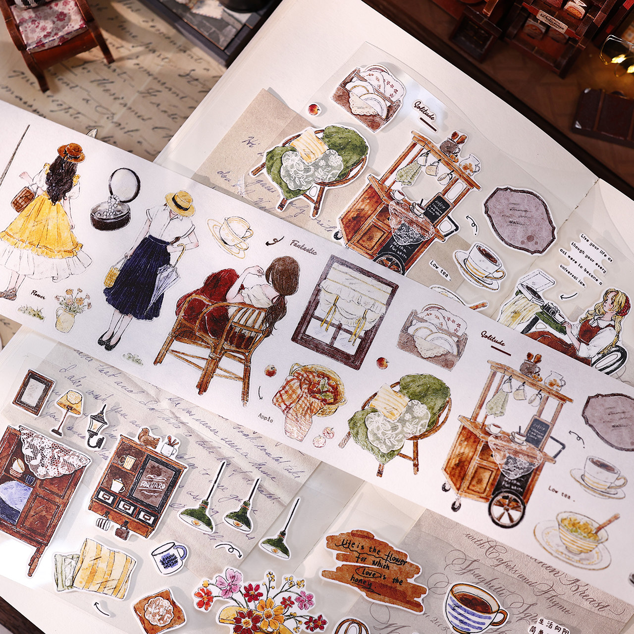XiaoBaiJia Studio Vintage Sıca - Washi Tape Set incelemesi ve fiyatı