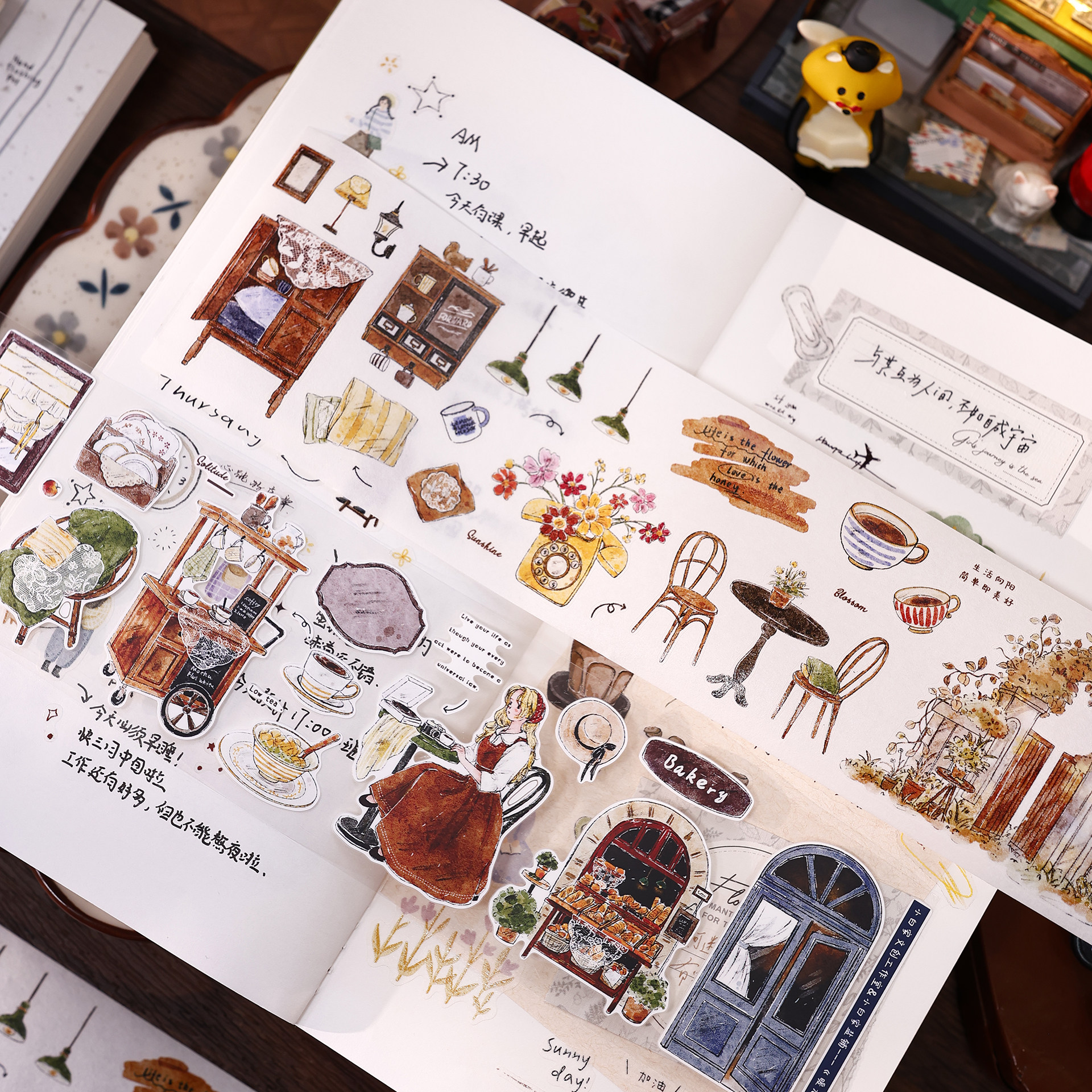 XiaoBaiJia Studio Vintage Sıca - Washi Tape Set incelemesi ve fiyatı