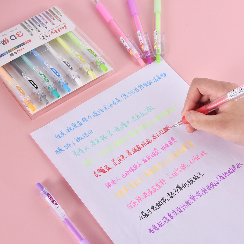 3D üç boyutlu jöle kalem renk  - Gel Ink Pen Set incelemesi ve fiyatı