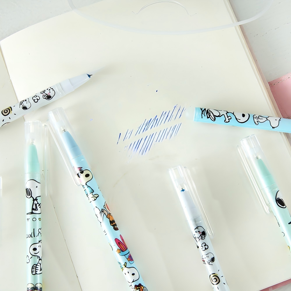 12 Adet/takım Kawaii Snoopy Si - Gel Ink Pen Set incelemesi ve fiyatı