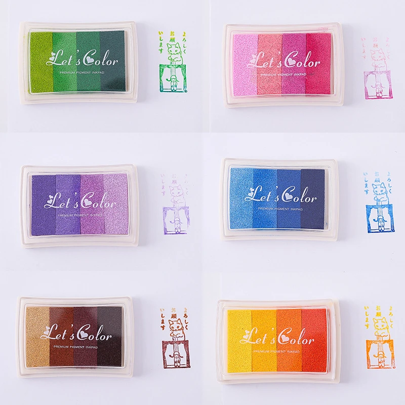 1 adet 4 renkler Inkpad mürekk - Self Inking Stamp incelemesi ve fiyatı