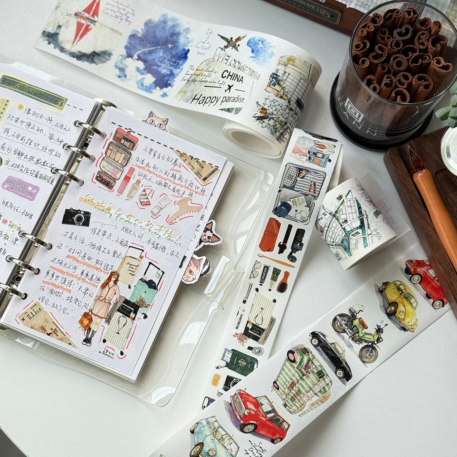 DengDeng Studio Vintage Seyaha - Washi Tape Set incelemesi ve fiyatı
