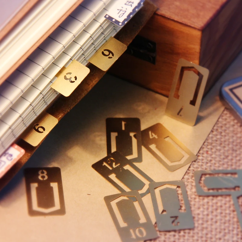 12 adet/grup Vintage bakır imi - Stationery Office And School Supply Stores incelemesi ve fiyatı