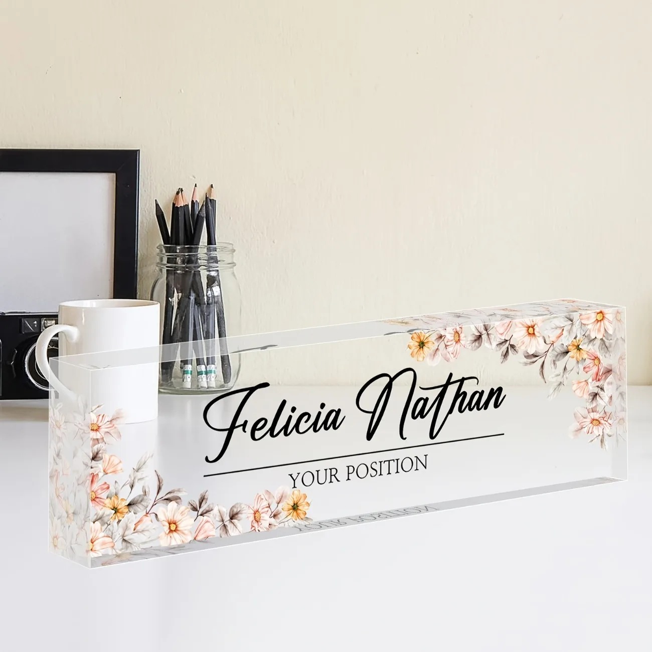 [2D Düz] Özel Akrilik Masa İsi - Desk Name Plate incelemesi ve fiyatı