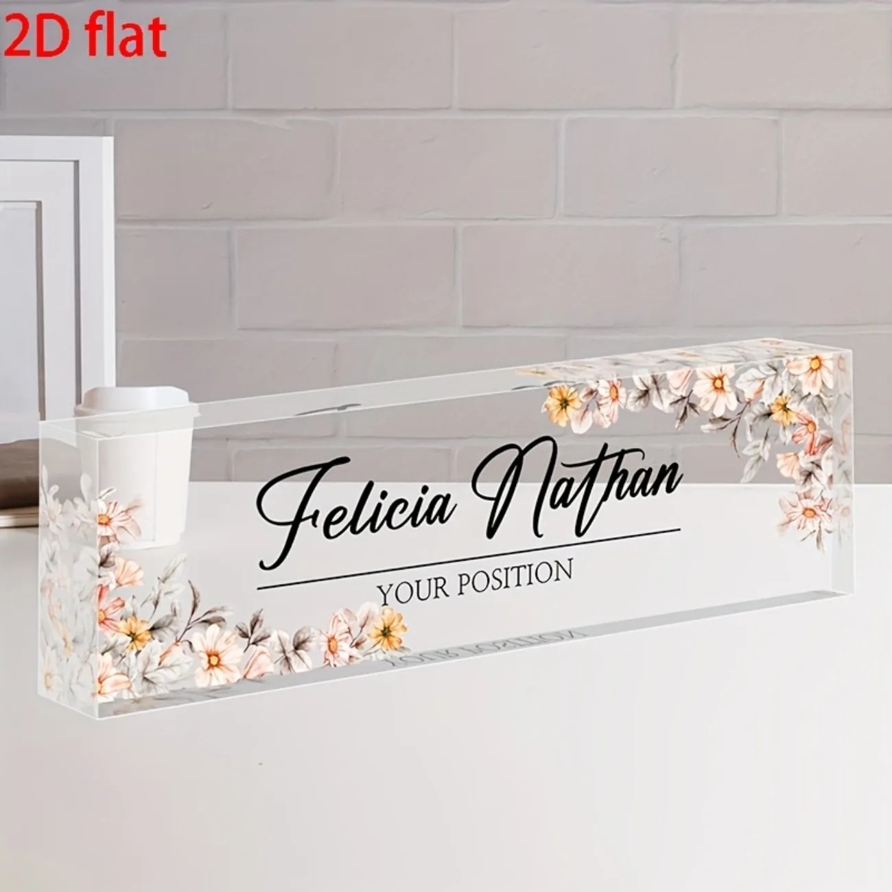 [2D Düz] Özel Akrilik Masa İsi - Desk Name Plate incelemesi ve fiyatı