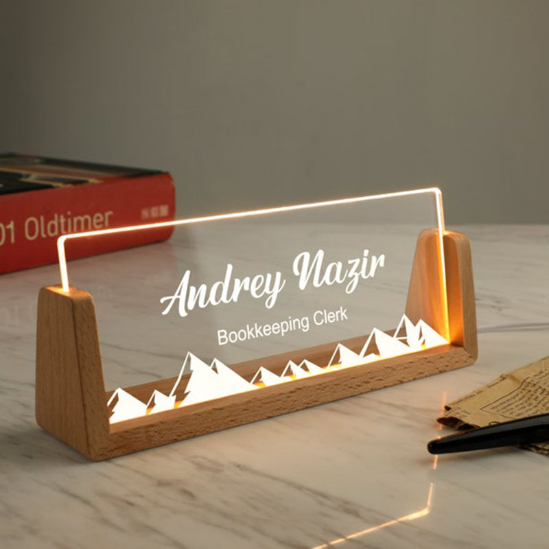 Ahşap Tabanlı Özelleştirilebil - Desk Name Plate incelemesi ve fiyatı