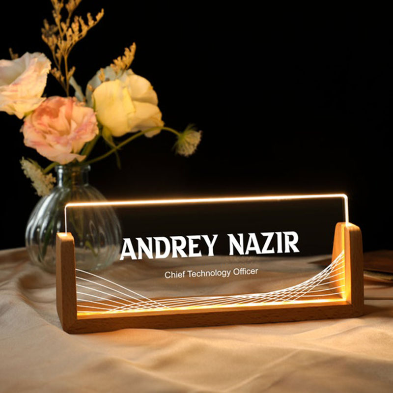 Ahşap Tabanlı Özelleştirilebil - Desk Name Plate incelemesi ve fiyatı