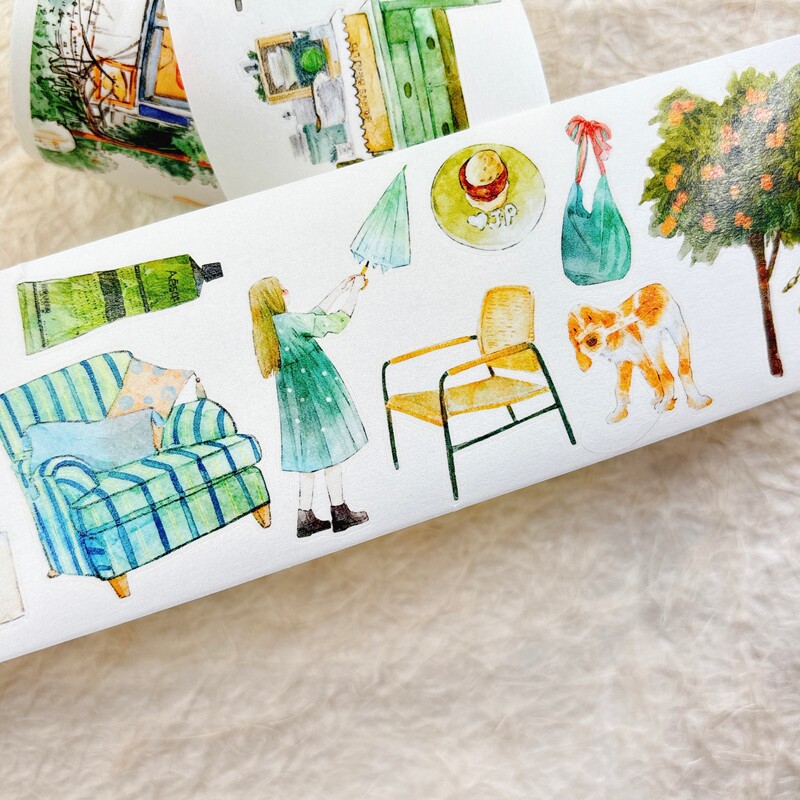 DingDing Studio Vintage Yeşil  - Washi Tape Set incelemesi ve fiyatı