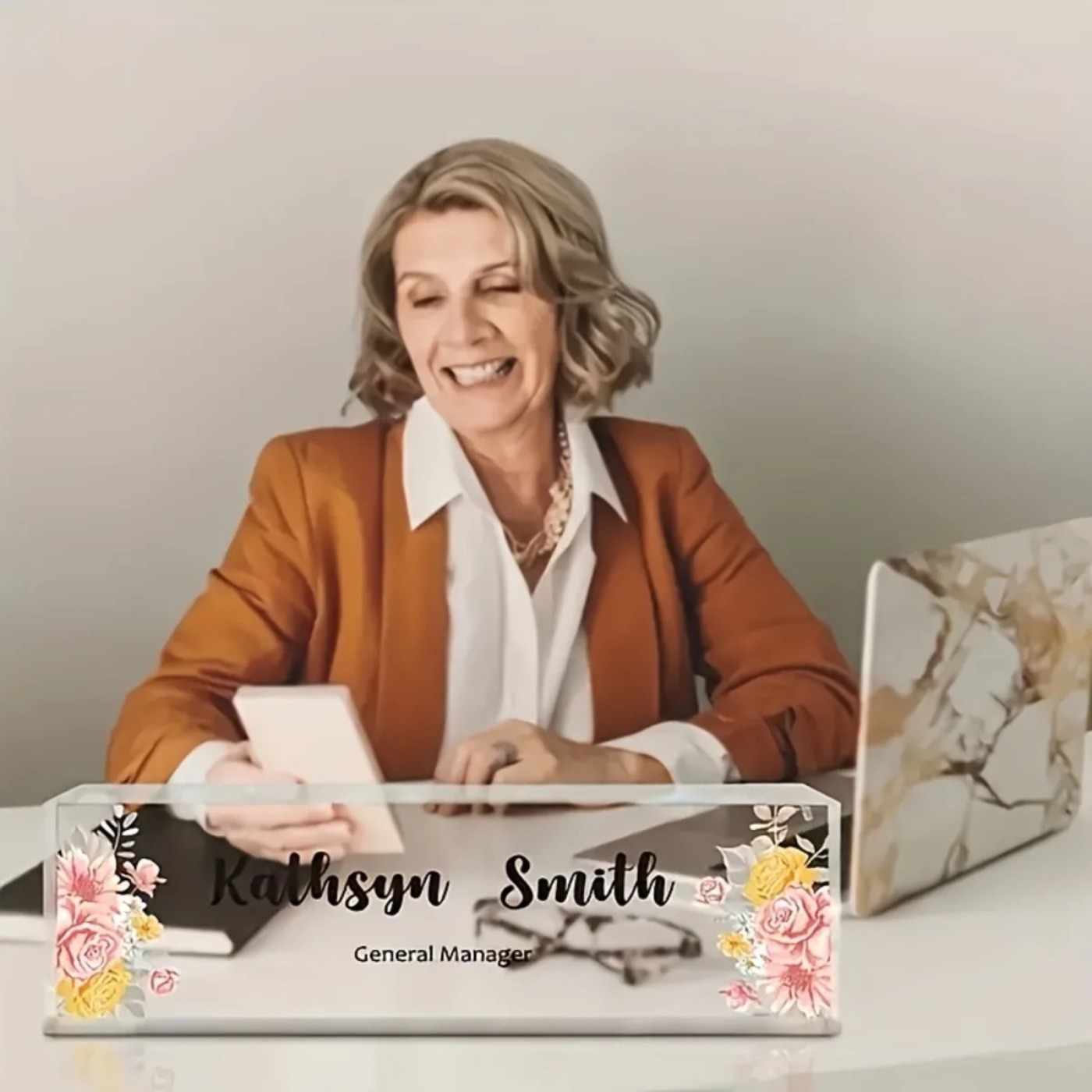 1PC 2D Düz Zarif Çiçek Desenli - Desk Name Plate incelemesi ve fiyatı