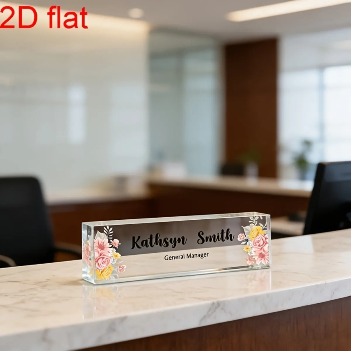 1PC 2D Düz Zarif Çiçek Desenli - Desk Name Plate incelemesi ve fiyatı