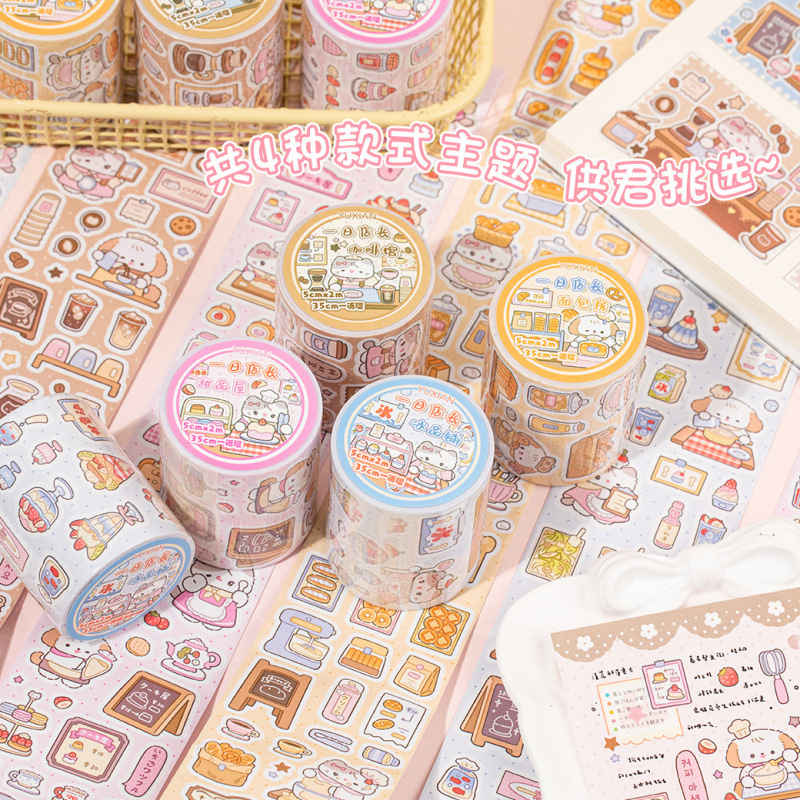1 Rulo Sevimli Karikatür Washi - Washi Tape Set incelemesi ve fiyatı
