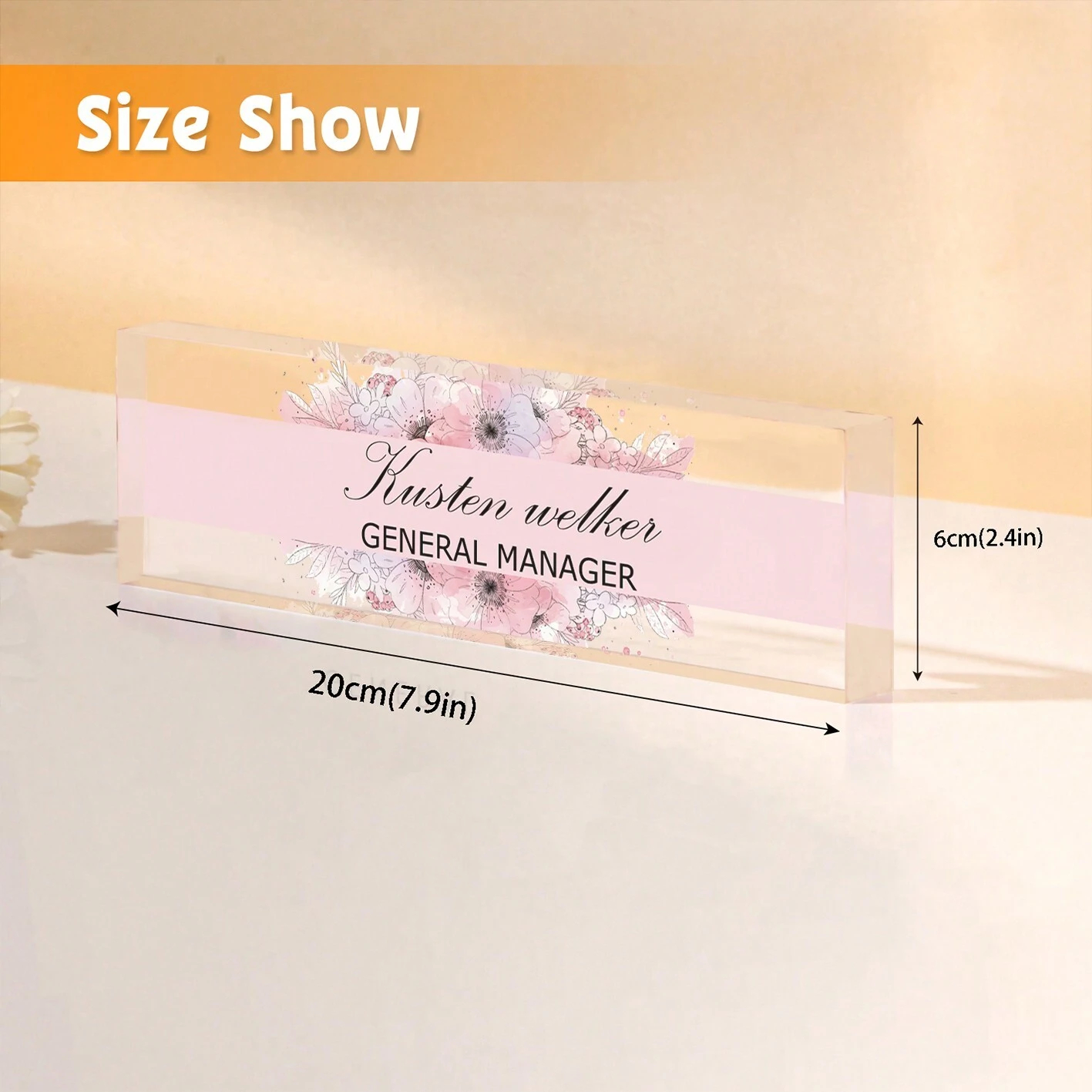 20*6CM Kişiselleştirilmiş Akri - Desk Name Plate incelemesi ve fiyatı