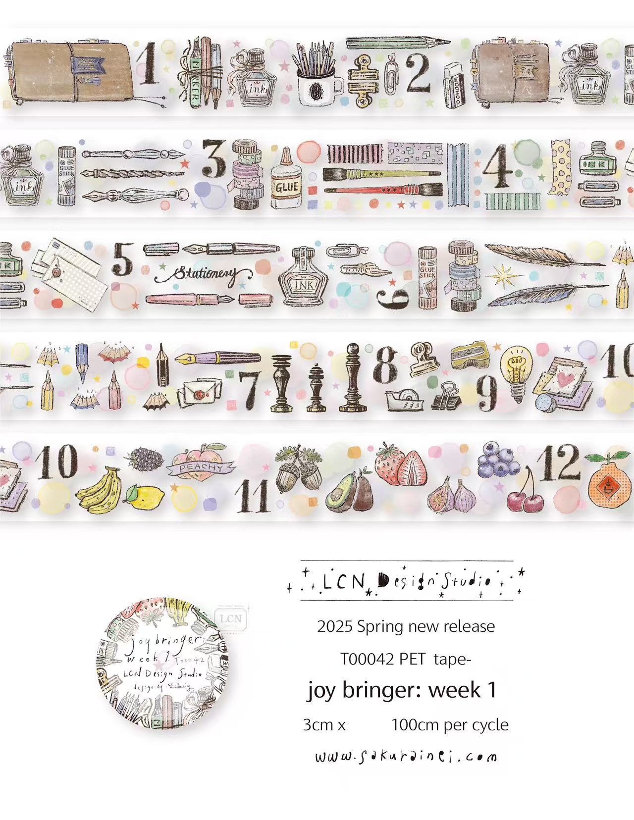 1 Döngü LCN Vintage Etiket Kul - Washi Tape Set incelemesi ve fiyatı