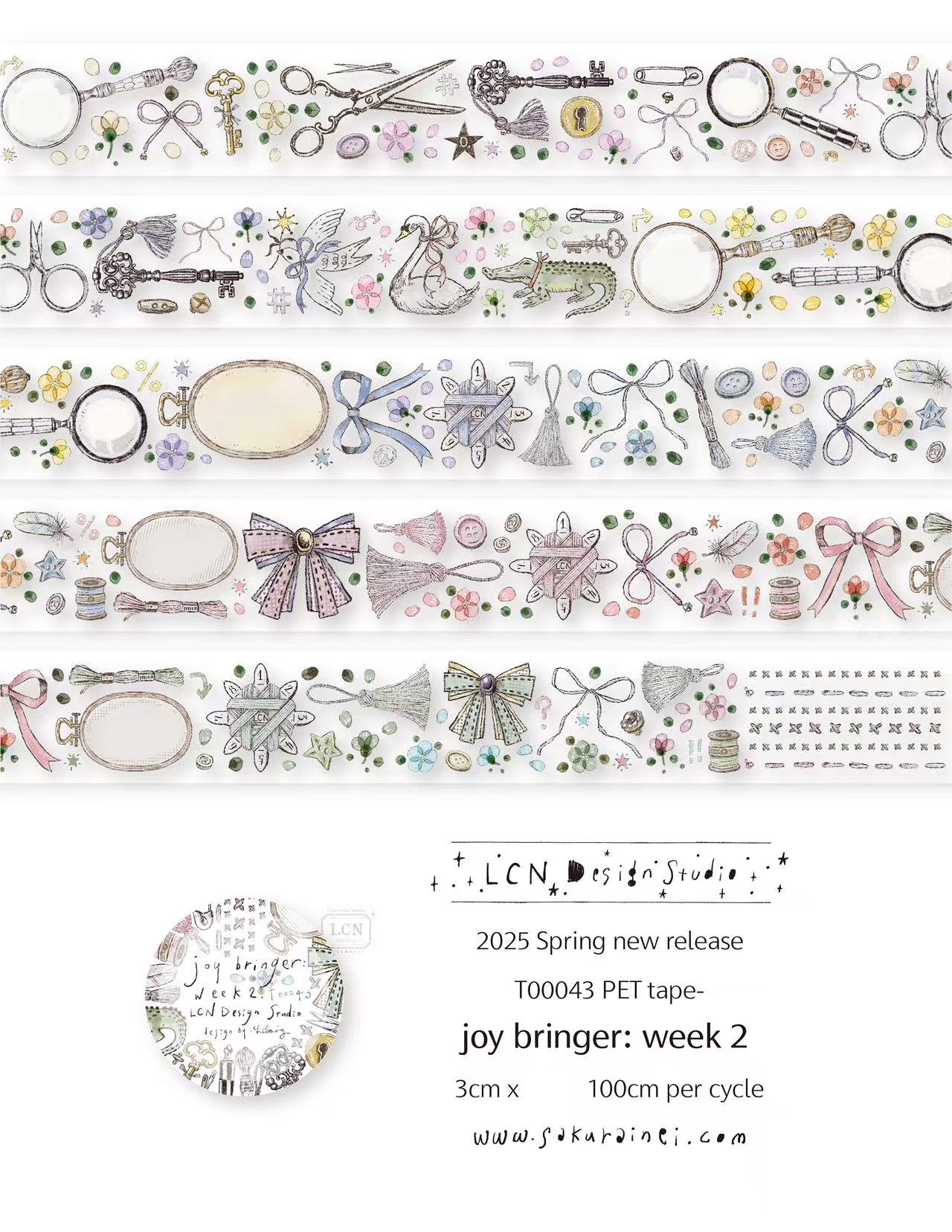 1 Döngü LCN Vintage Etiket Kul - Washi Tape Set incelemesi ve fiyatı