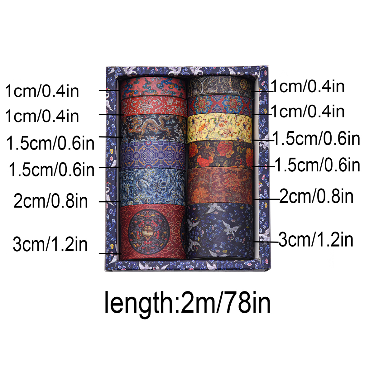 12 rulo Vintage çiçekli Washi  - Washi Tape Set incelemesi ve fiyatı